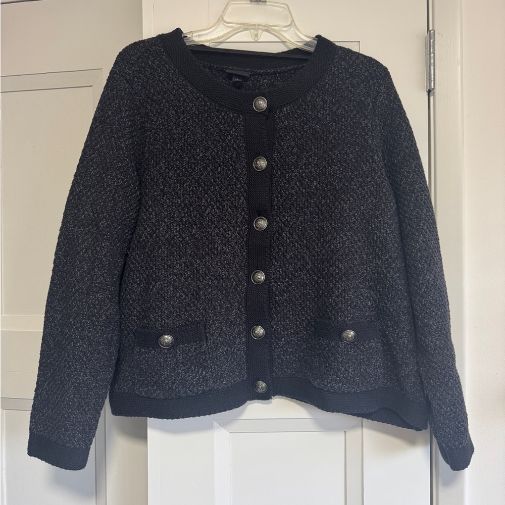 Torrid Charcoal Button-Up Cardigan
